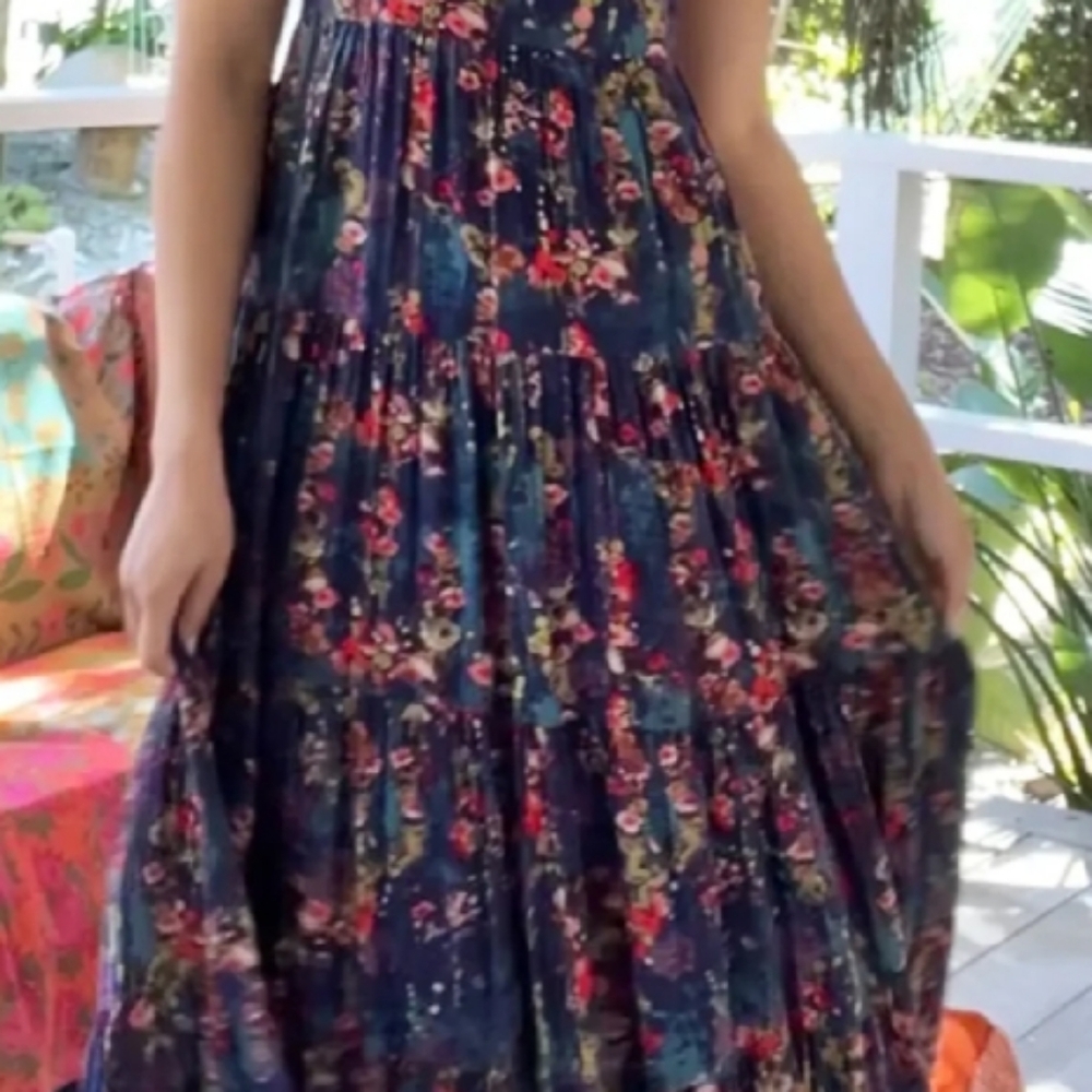 NATURAL LIFE Blue and Pink Maxi Sundress